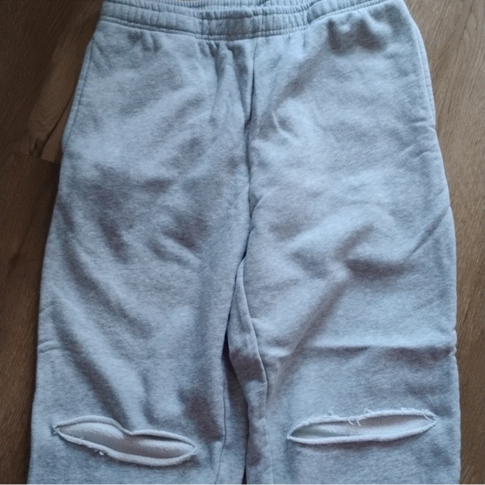 Fashion Nova Light Gray Fleece-Lined Joggers